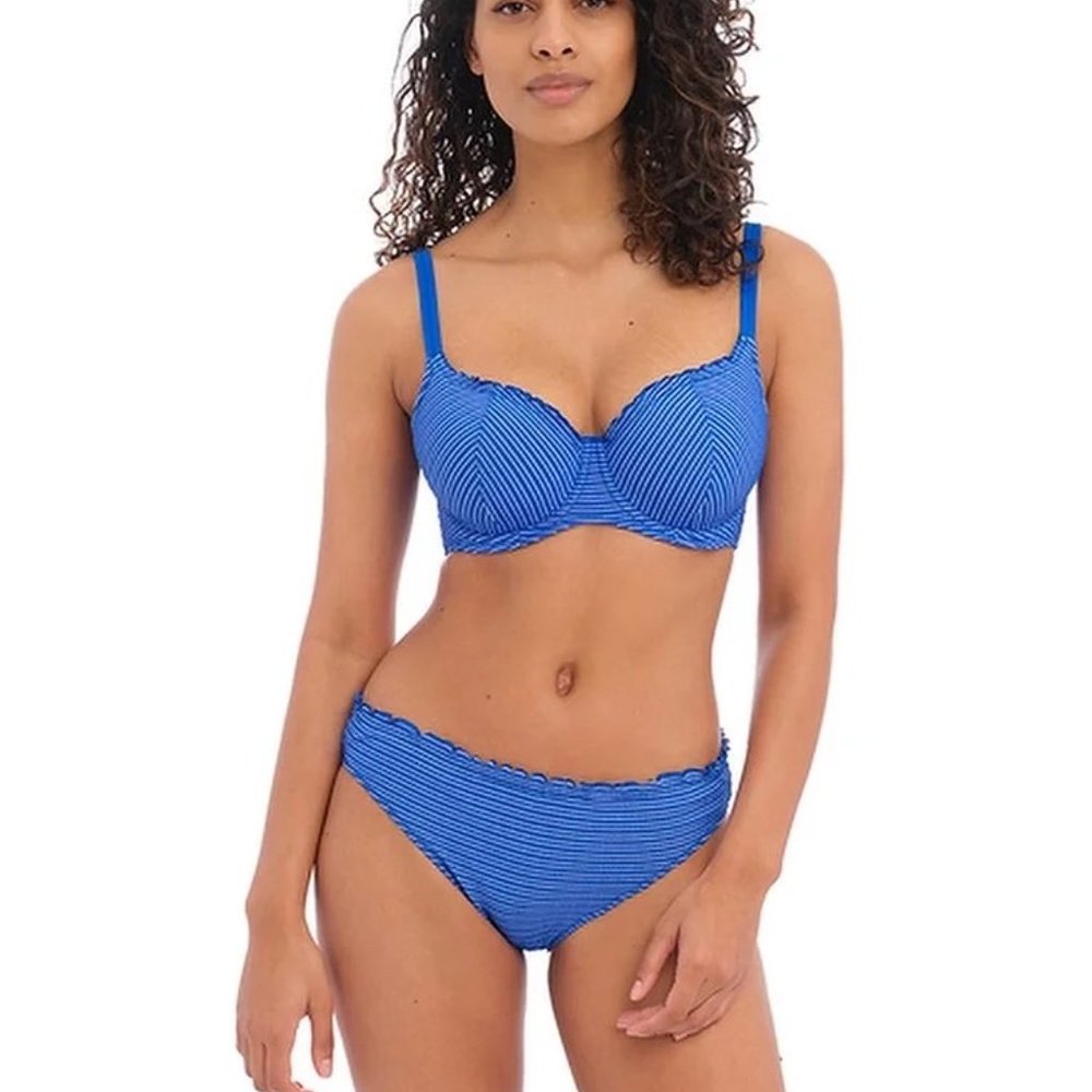👙Freya Ocean Calling Blue with White Stripes Bikini. Brand New.